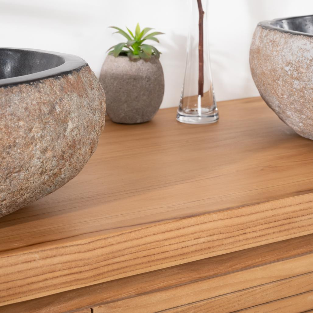 Mueble para cuarto de baño de teca Vintage 140