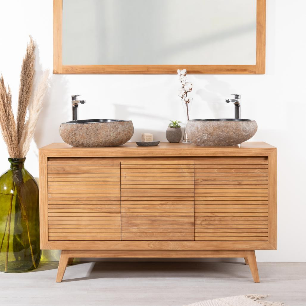 Mueble para cuarto de baño de teca Vintage 140