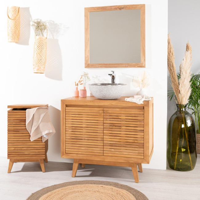 Mueble para cuarto de baño de teca Vintage 90