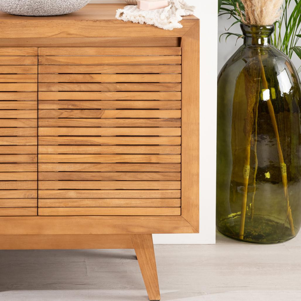 Mueble para cuarto de baño de teca Vintage 90