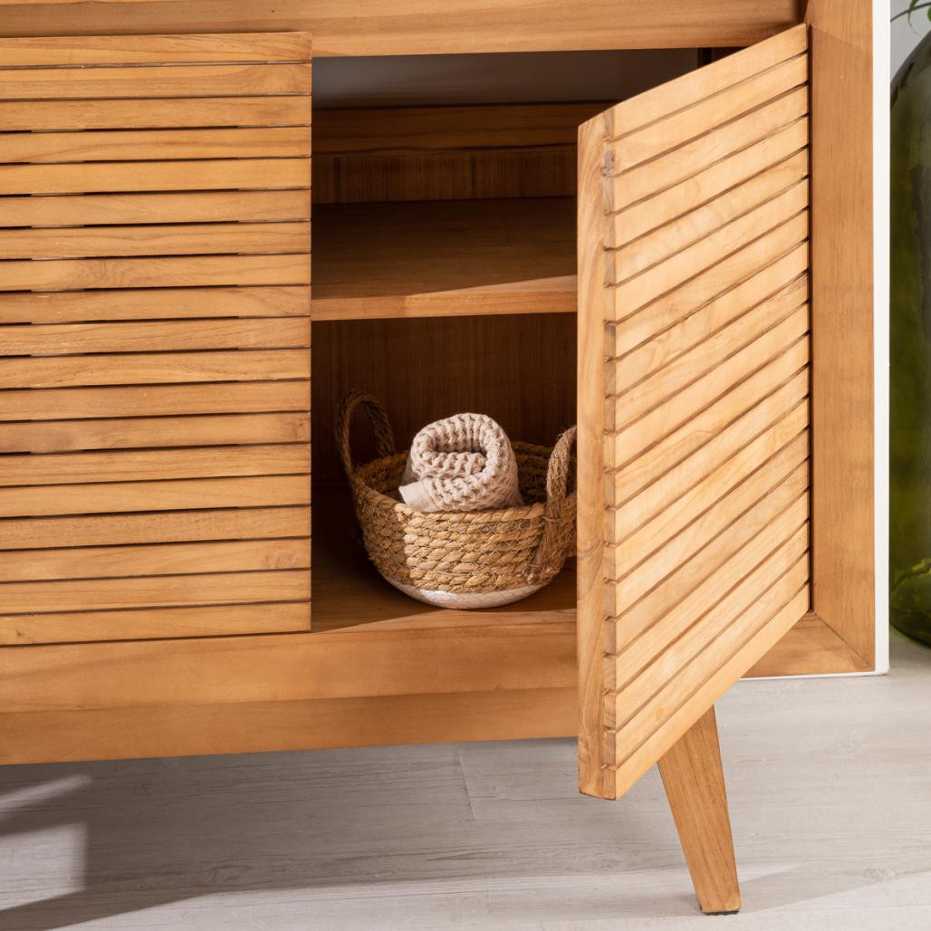 Mueble para cuarto de baño de teca Vintage 90