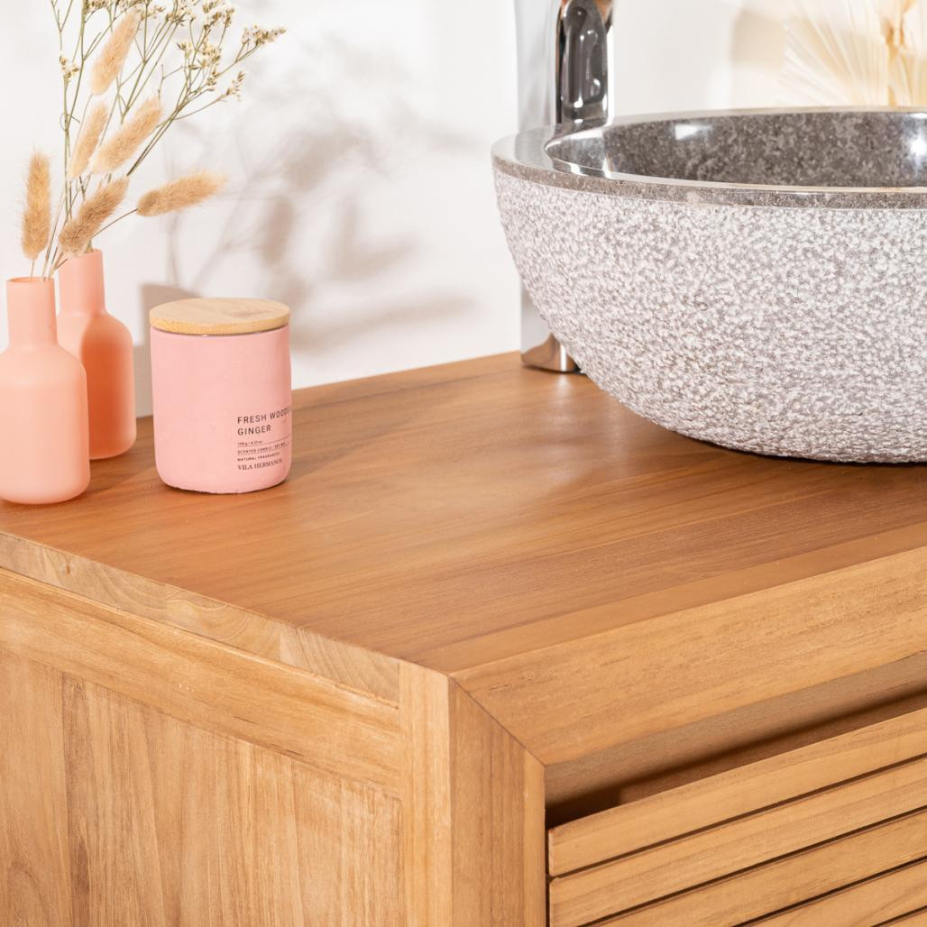 Mueble para cuarto de baño de teca Vintage 90