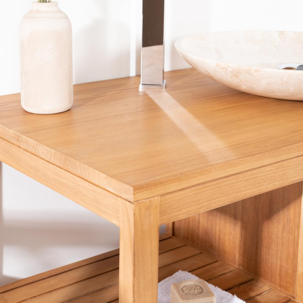 Mueble para cuarto de baño de teca Courchevel 80