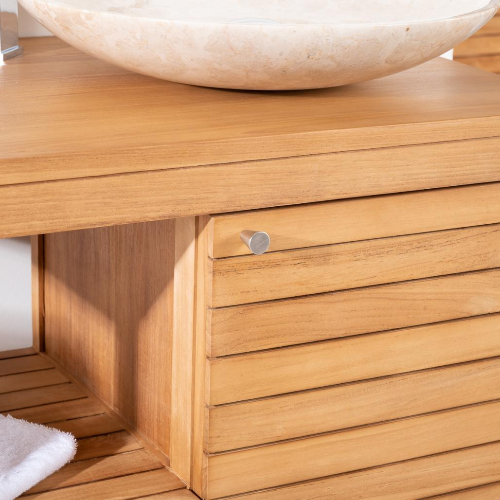 Mueble para cuarto de baño de teca Courchevel 80