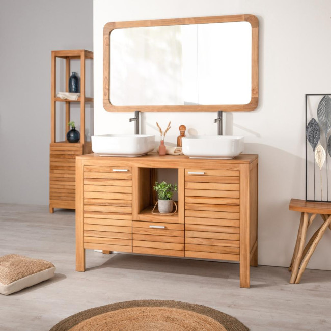 Mueble de teca para lavabo Courchevel 120