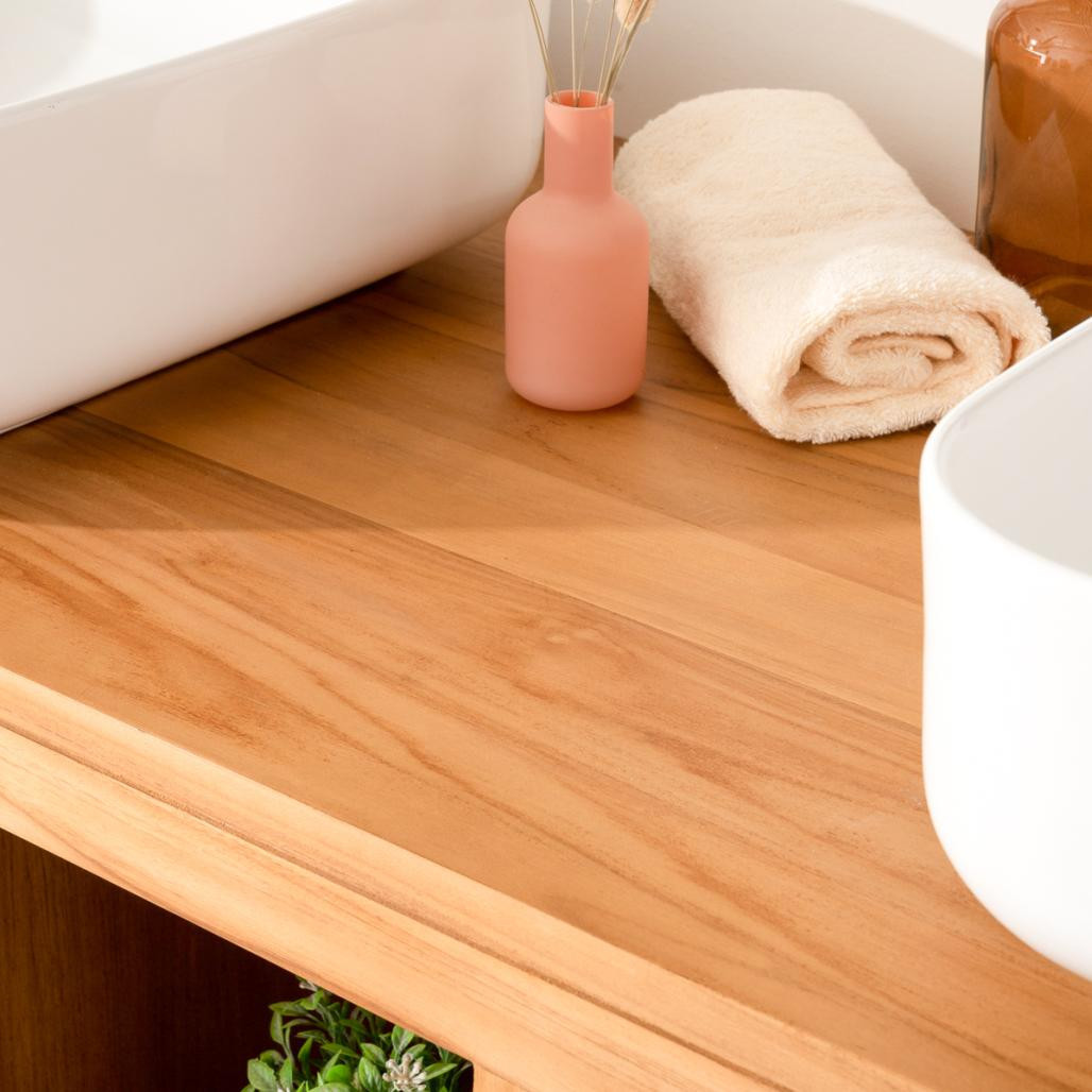 Mueble de teca para lavabo Courchevel 120