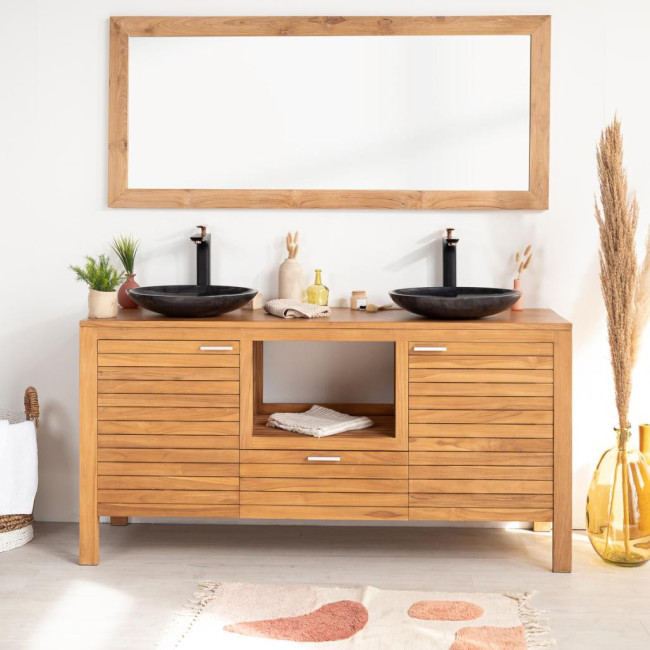 Mueble de teca para lavabo Courchevel 160