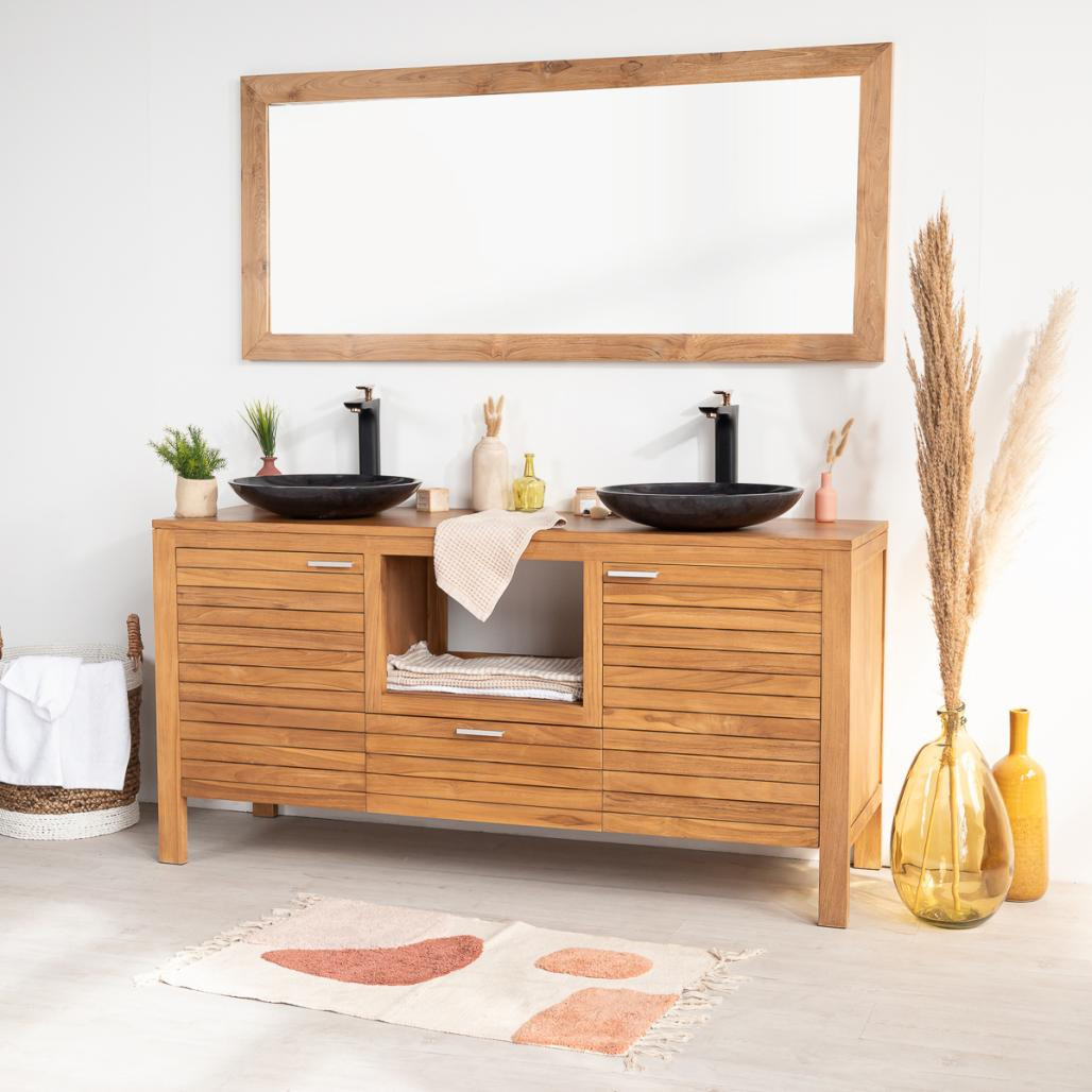 Mueble de teca para lavabo Courchevel 160