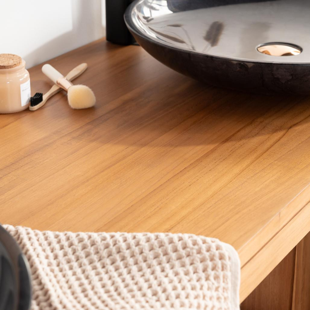 Mueble de teca para lavabo Courchevel 160