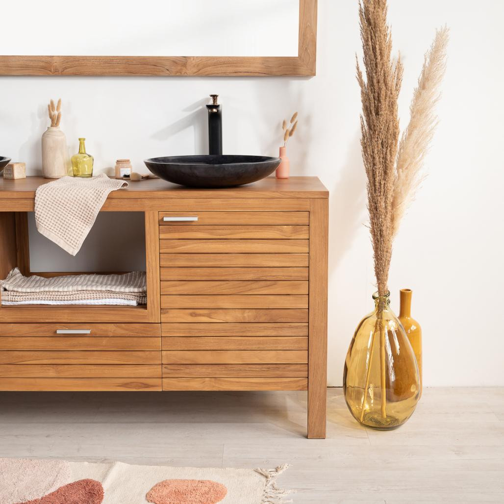 Mueble de teca para lavabo Courchevel 160