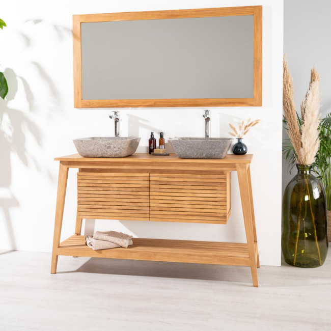 Mueble de teca para cuarto de baño Escandinavia 140