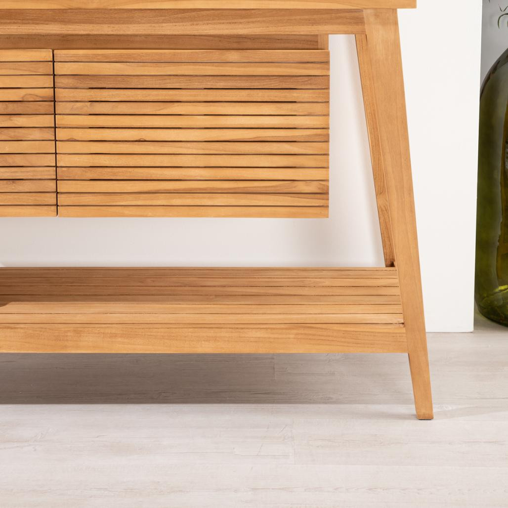 Mueble de teca para cuarto de baño Escandinavia 140 Mueble de teca para cuarto de baño Escandinavia 140