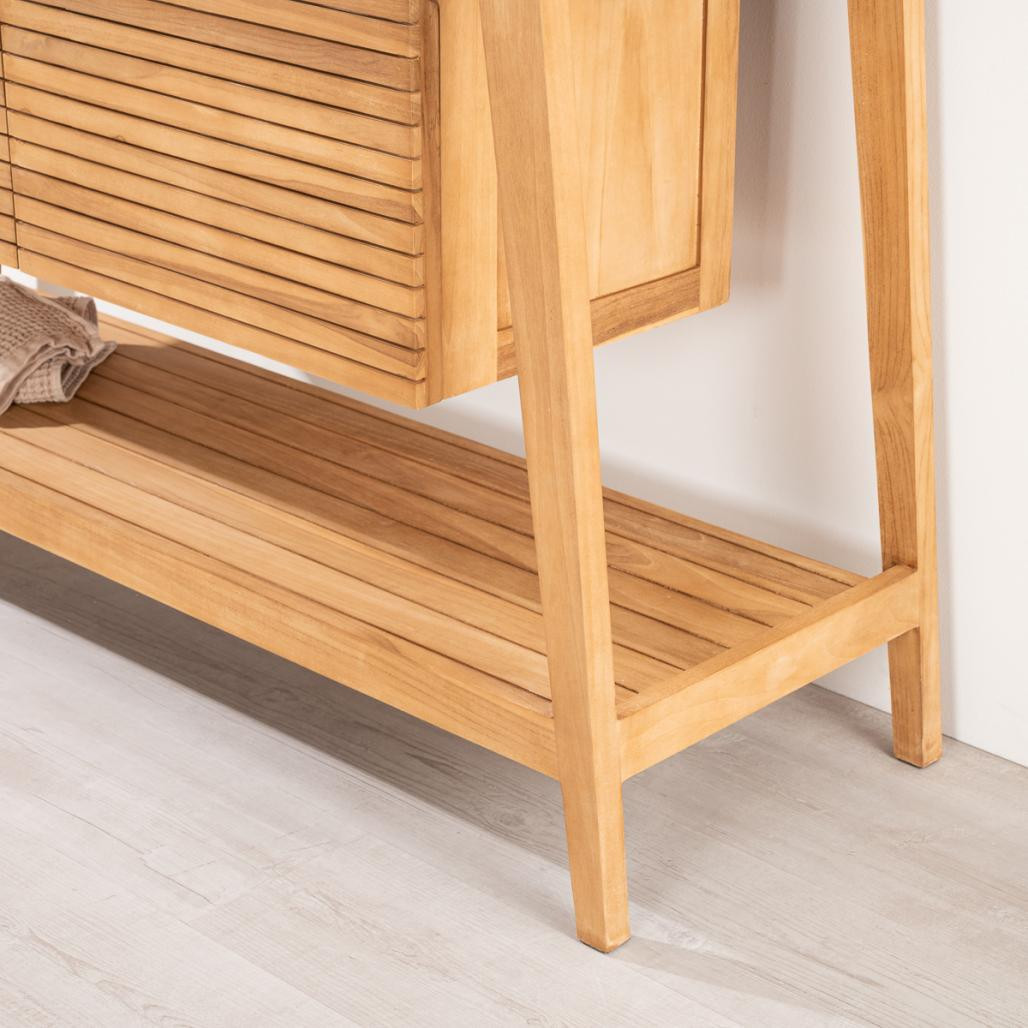 Mueble de teca para cuarto de baño Escandinavia 140 Mueble de teca para cuarto de baño Escandinavia 140