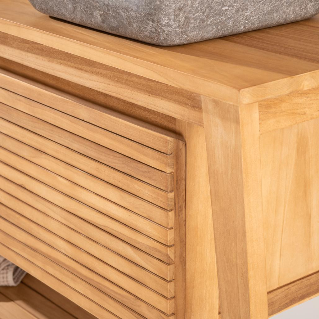 Mueble de teca para cuarto de baño Escandinavia 140 Mueble de teca para cuarto de baño Escandinavia 140