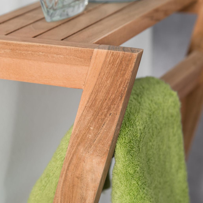 Toallero de pared de teca