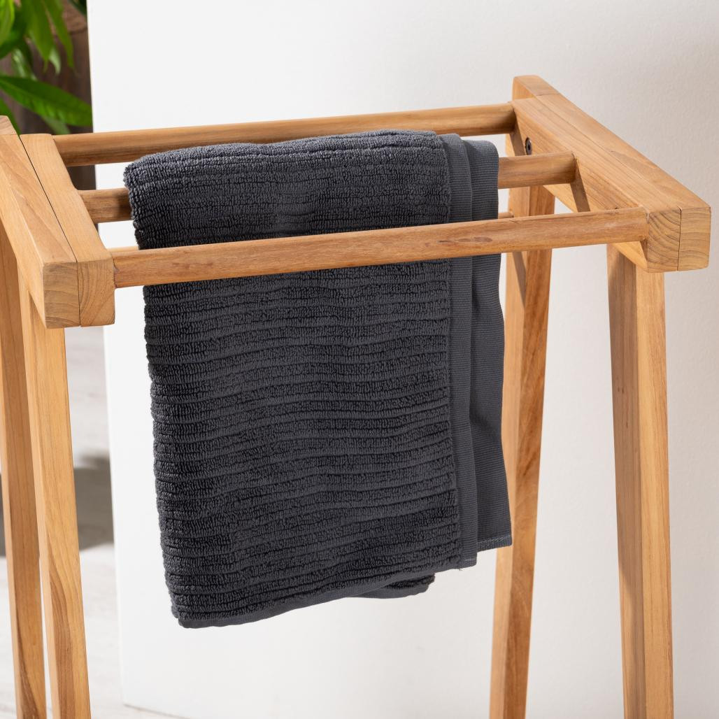 Toallero de teca de pie Toallero de teca de pie