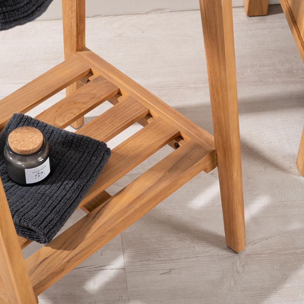 Toallero de teca de pie Toallero de teca de pie
