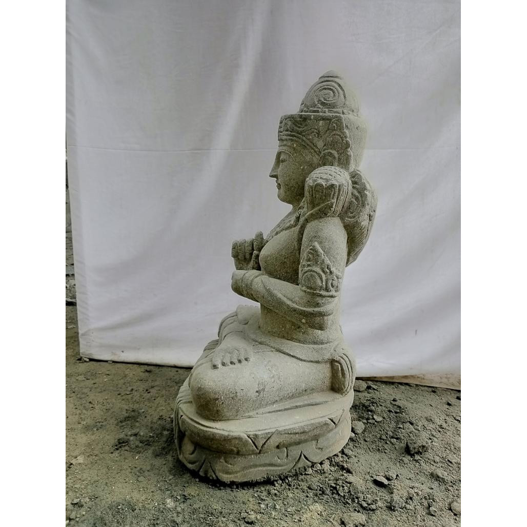 Estatua diosa sentada de piedra jardàn zen chakra 50 cm Estatua diosa sentada de piedra jardàn zen chakra 50 cm