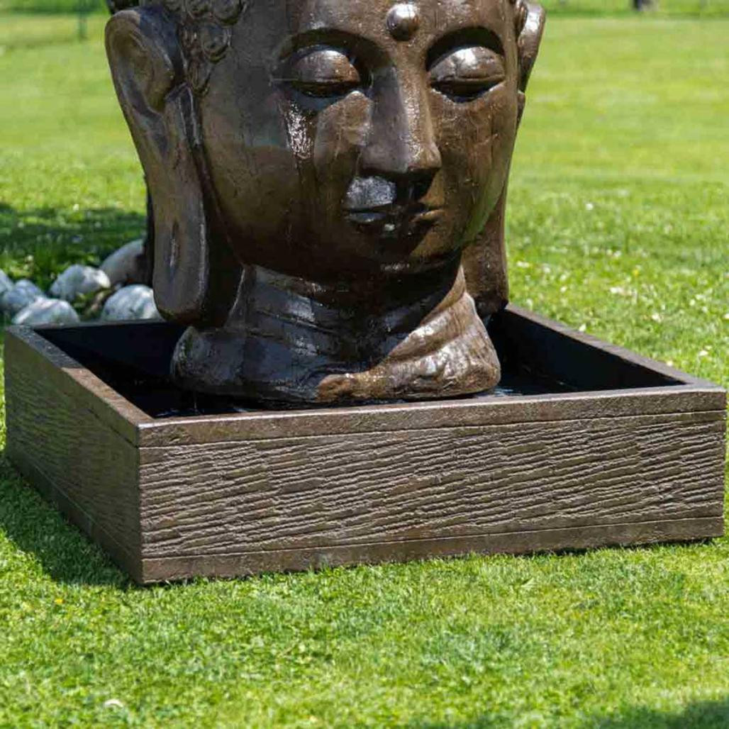 Fuente de jardàn rostro de buda 1,30 m marrón Fuente de jardàn rostro de buda 1,30 m marrón
