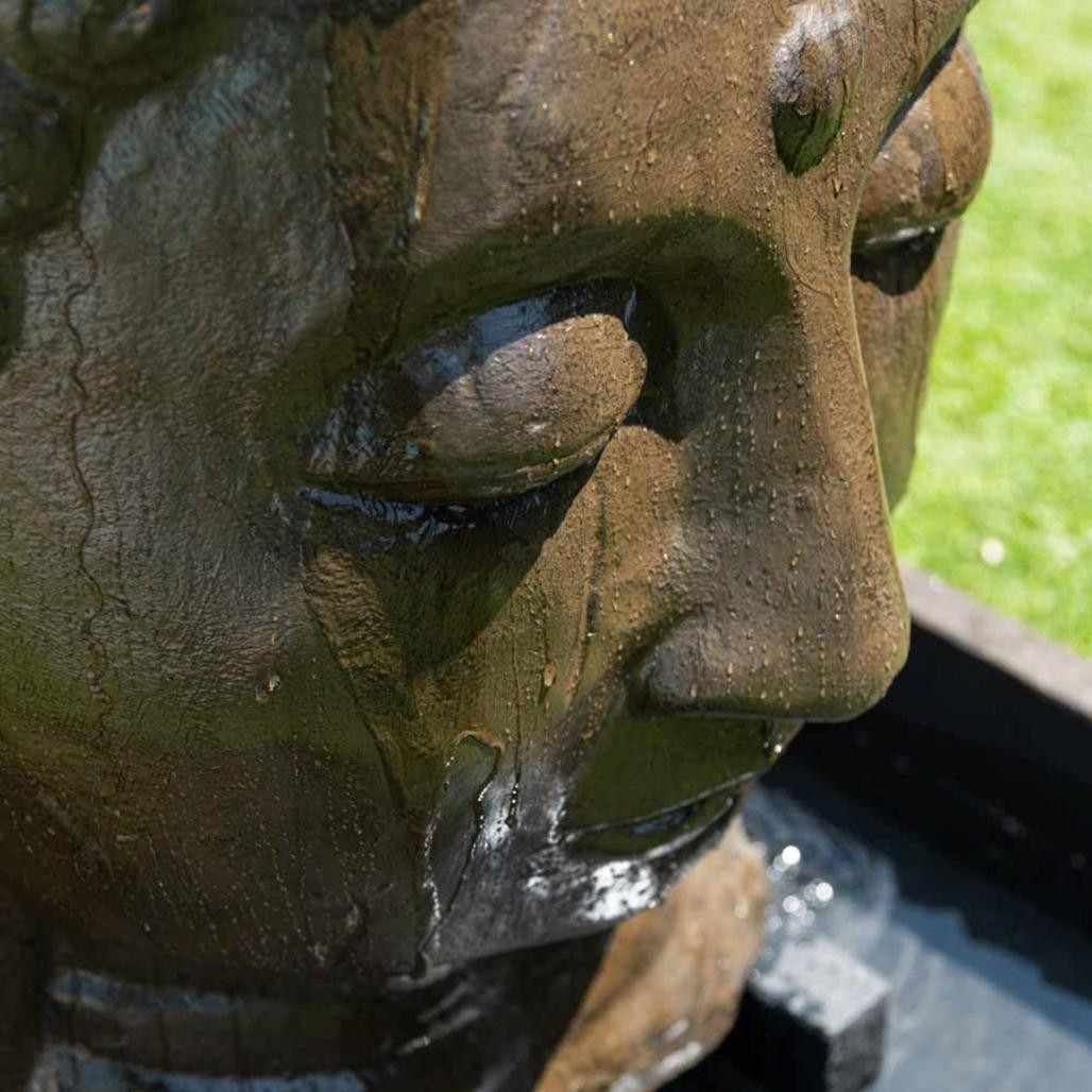 Fuente de jardàn rostro de buda 1,30 m marrón Fuente de jardàn rostro de buda 1,30 m marrón