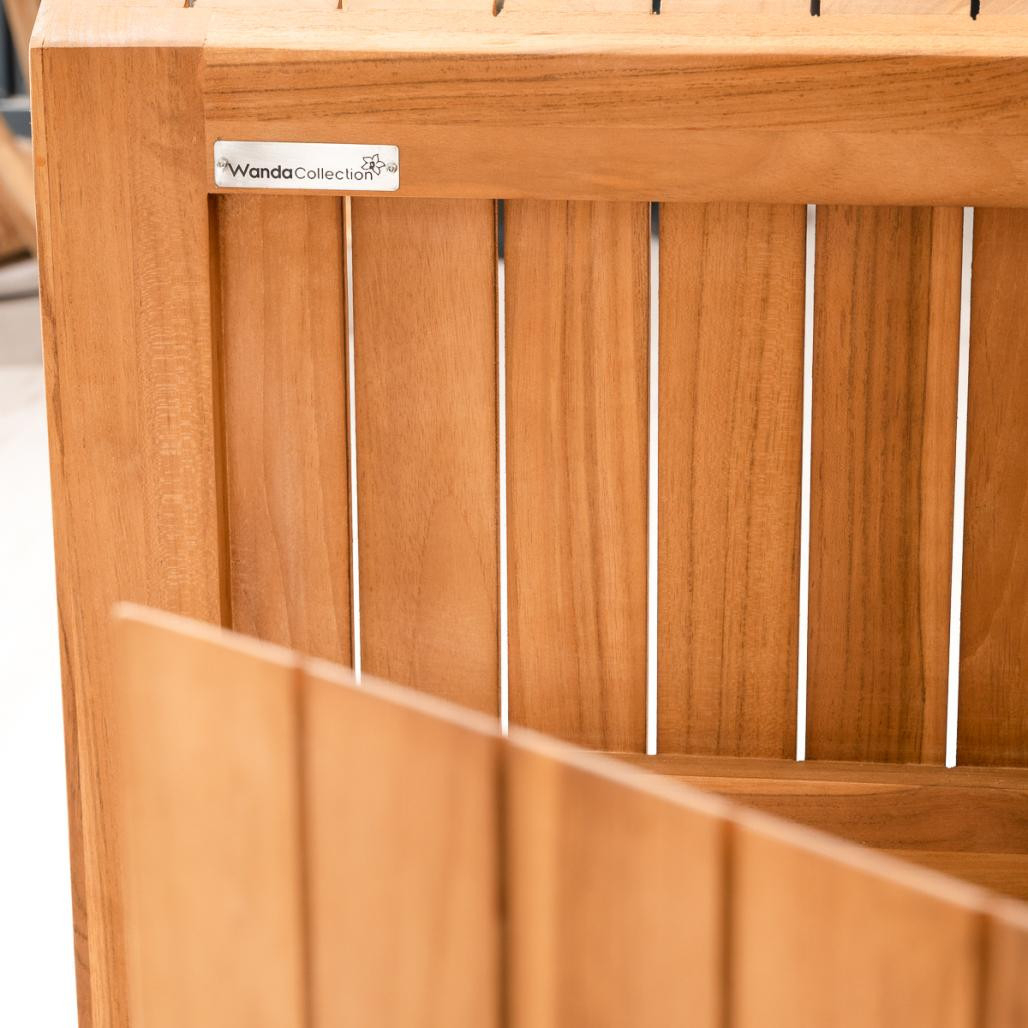 Mueble de teca y lavabos para cuarto de baño Lujo 140 crema