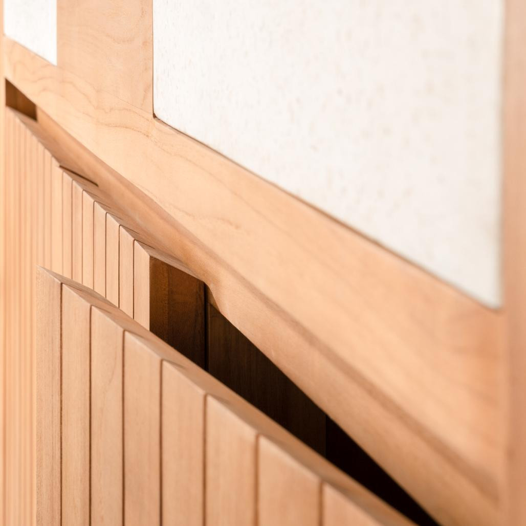 Mueble de teca y lavabos para cuarto de baño Lujo 140 crema