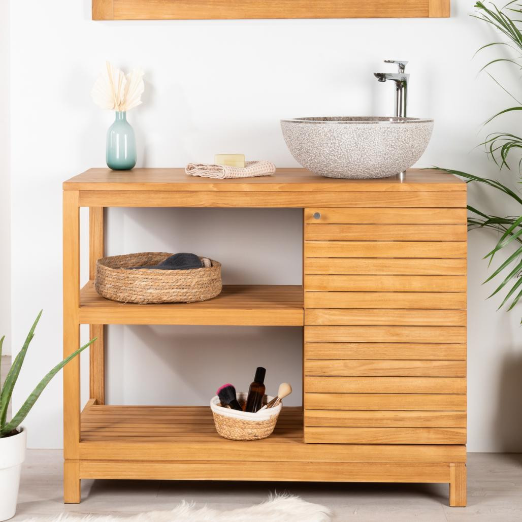 Mueble de teca para cuarto de baño Courchevel 100 Mueble de teca para cuarto de baño Courchevel 100