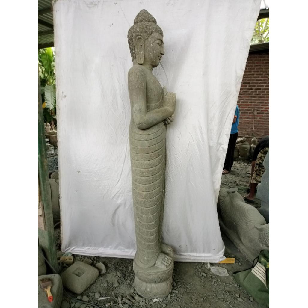 Estatua de piedra de buda de pie en posición chakra 2 m Estatua de piedra de buda de pie en posición chakra 2 m