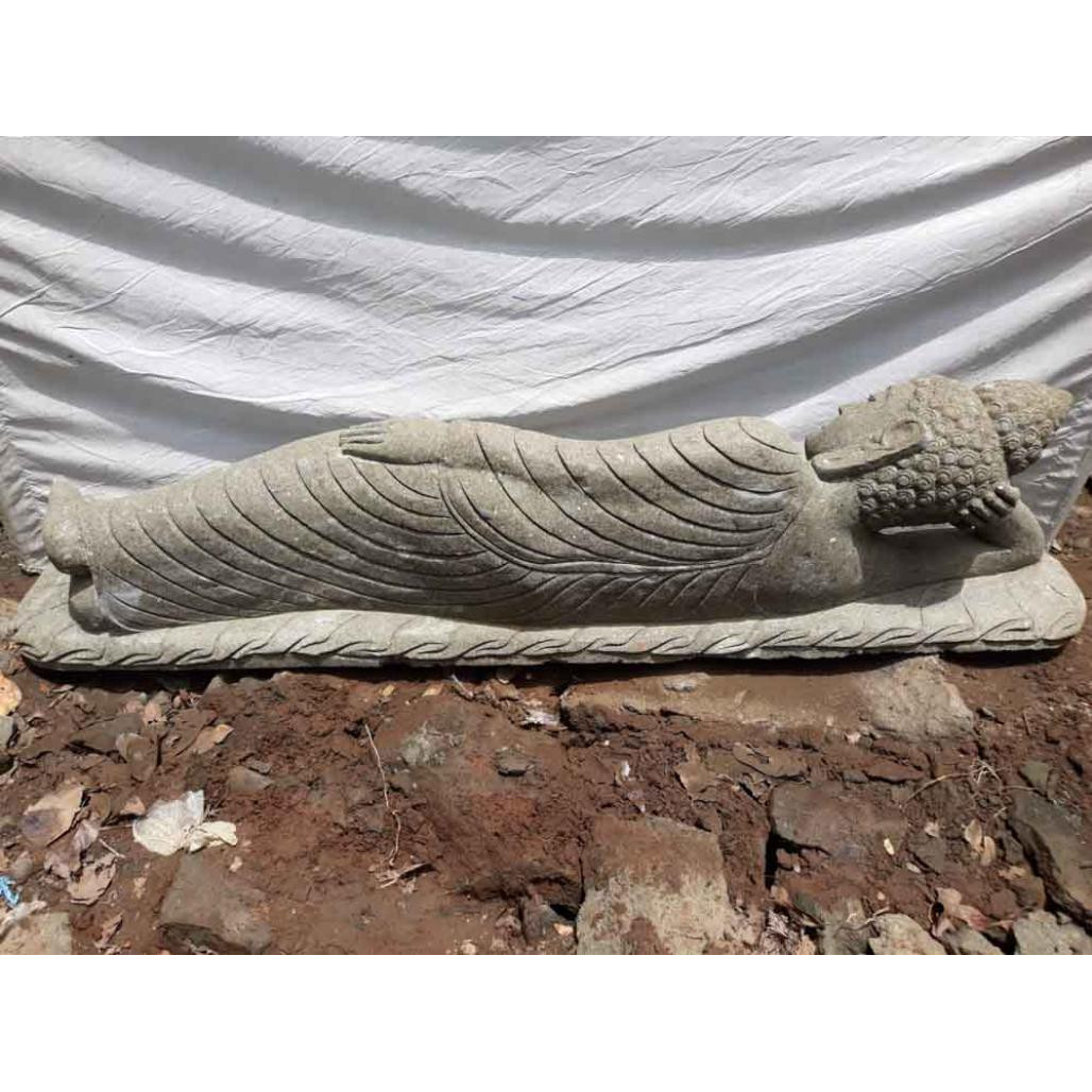 Estatua de jardàn buda tumbado de piedra natural 150cm Estatua de jardàn buda tumbado de piedra natural 150cm