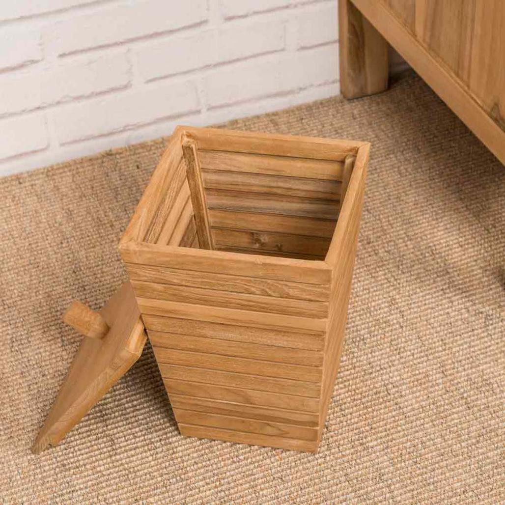 Papelera de teca Papelera de teca