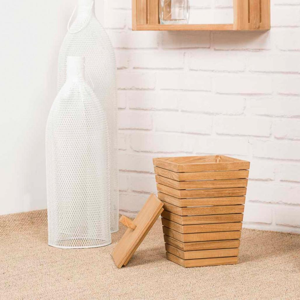 Papelera de teca Papelera de teca