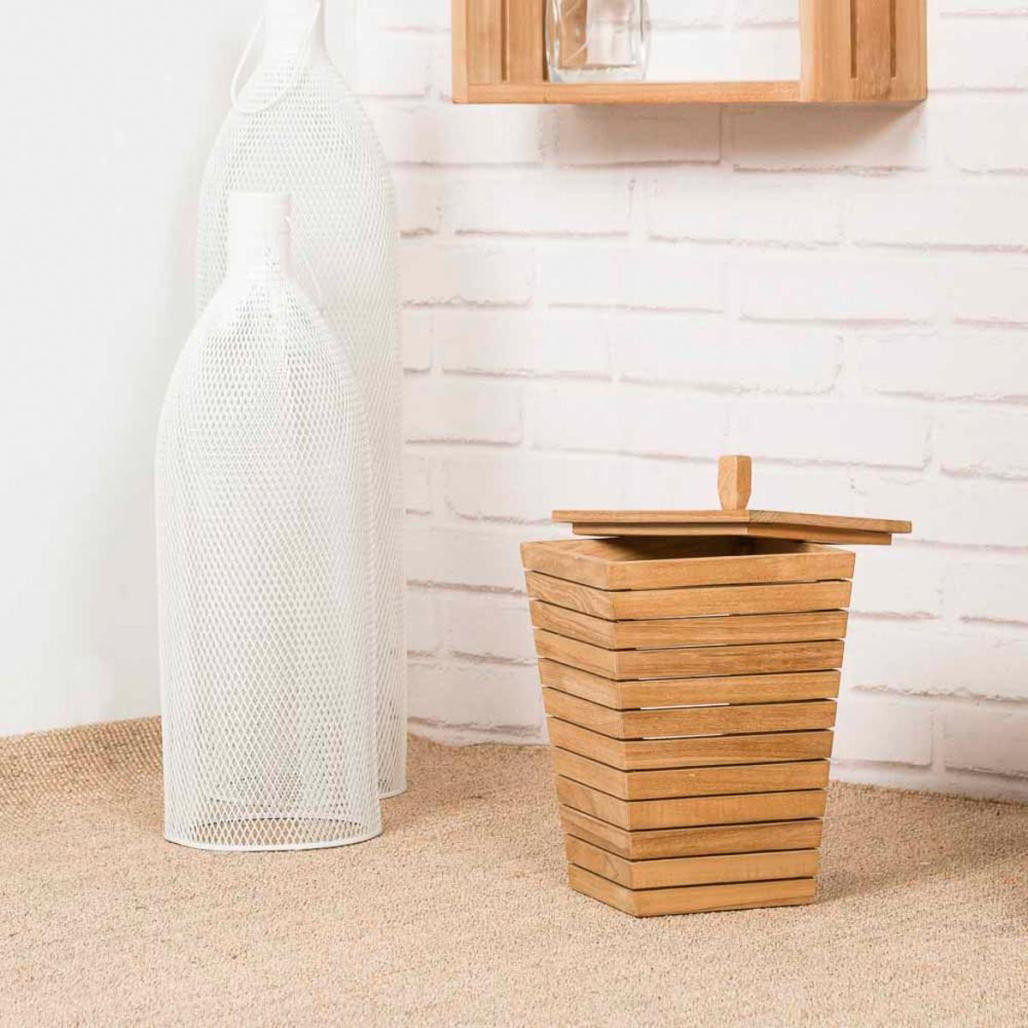 Papelera de teca Papelera de teca