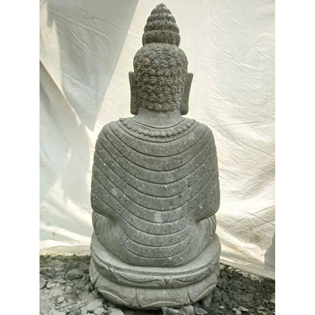 Estatua de piedra volcànica collar decoración zen de jardàn 1,20 m Estatua de piedra volcànica collar decoración zen de jardàn 1,20 m