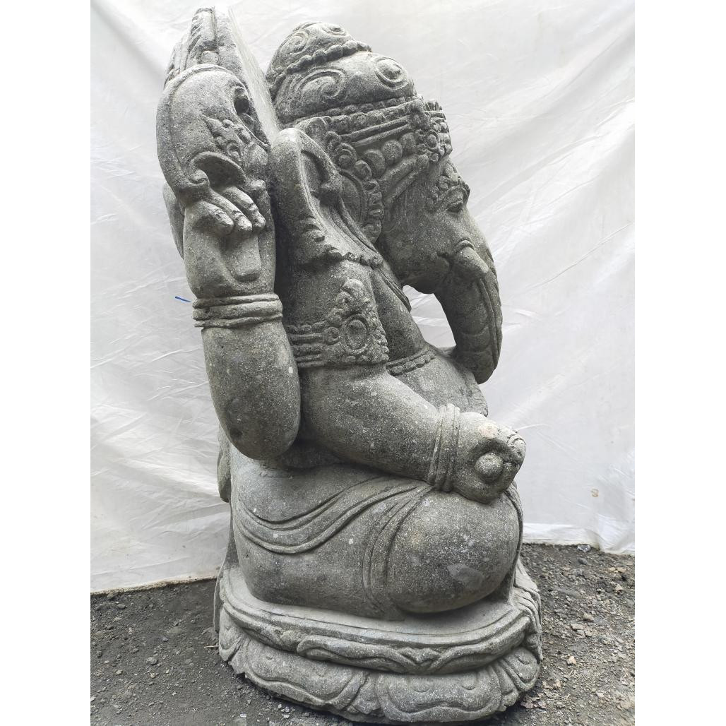 Estatua de jardà­n de piedra ganesh exterior 100 cm