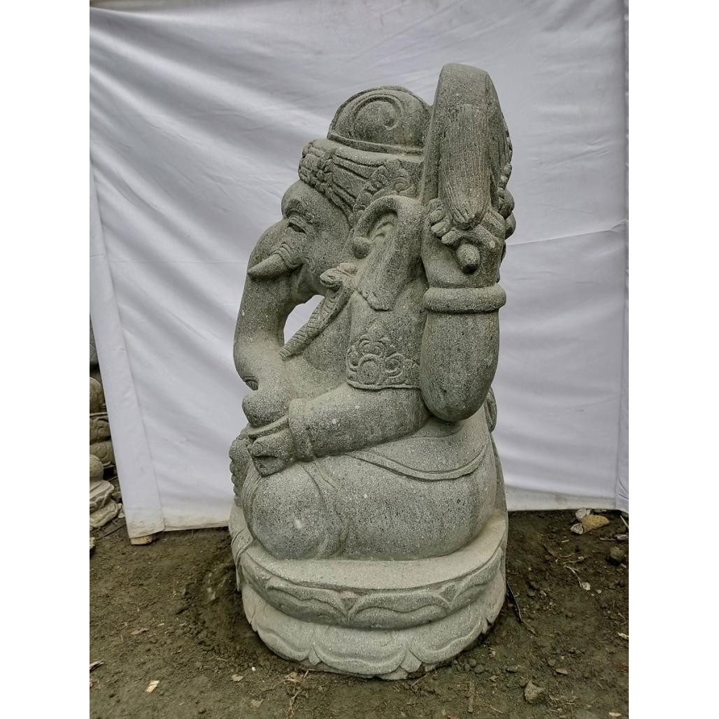 Estatua de jardà­n de piedra ganesh exterior 100 cm