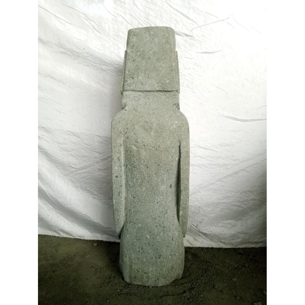 Moai polinesio de pie en piedra volcànica jardàn zen 80 cm Moai polinesio de pie en piedra volcànica jardàn zen 80 cm