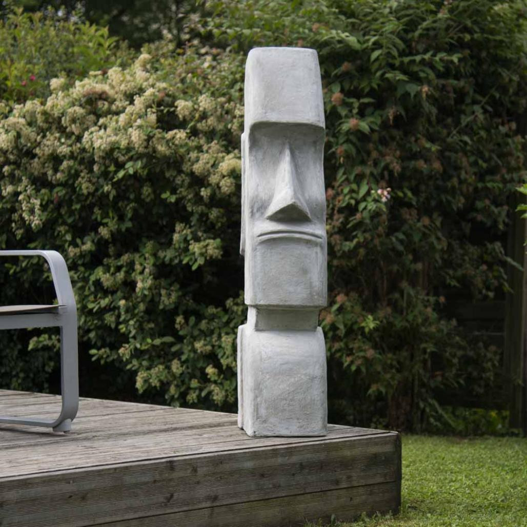 Estatua moài isla de pascua jardà­n zen 1,20 m