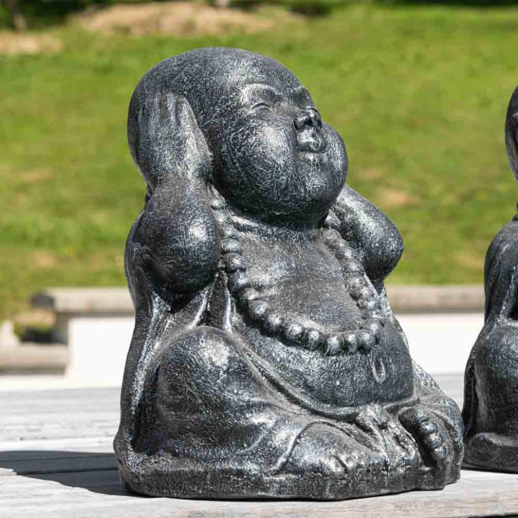 Estatuas de buda sabiduràa pàtina gris 40 cm Estatuas de buda sabiduràa pàtina gris 40 cm