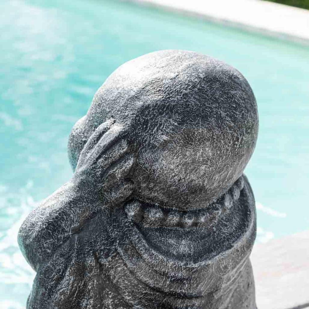 Estatuas de buda sabiduràa pàtina gris 40 cm Estatuas de buda sabiduràa pàtina gris 40 cm