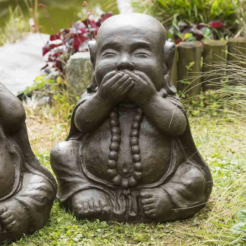 Estatuas de buda sabiduràa pàtina marrón envejecido 40 cm Estatuas de buda sabiduràa pàtina marrón envejecido 40 cm