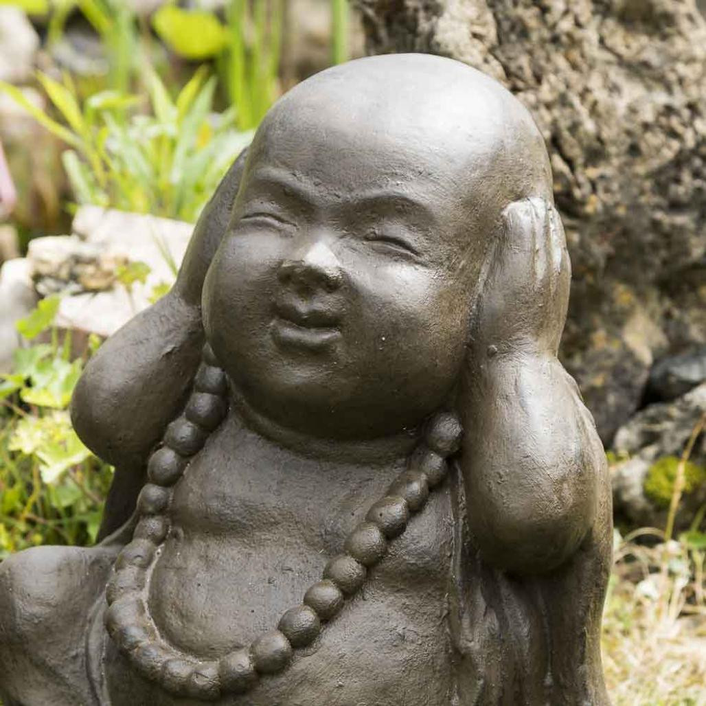 Estatuas de buda sabiduràa pàtina marrón envejecido 40 cm Estatuas de buda sabiduràa pàtina marrón envejecido 40 cm