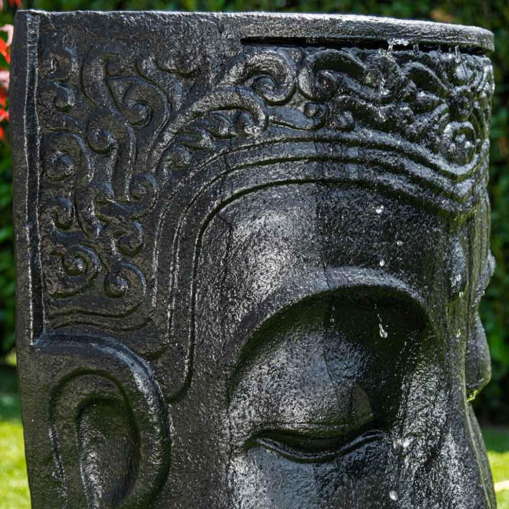 Fuente de jardàn pared de agua rostro de buda 1,20 m negro Fuente de jardàn pared de agua rostro de buda 1,20 m negro