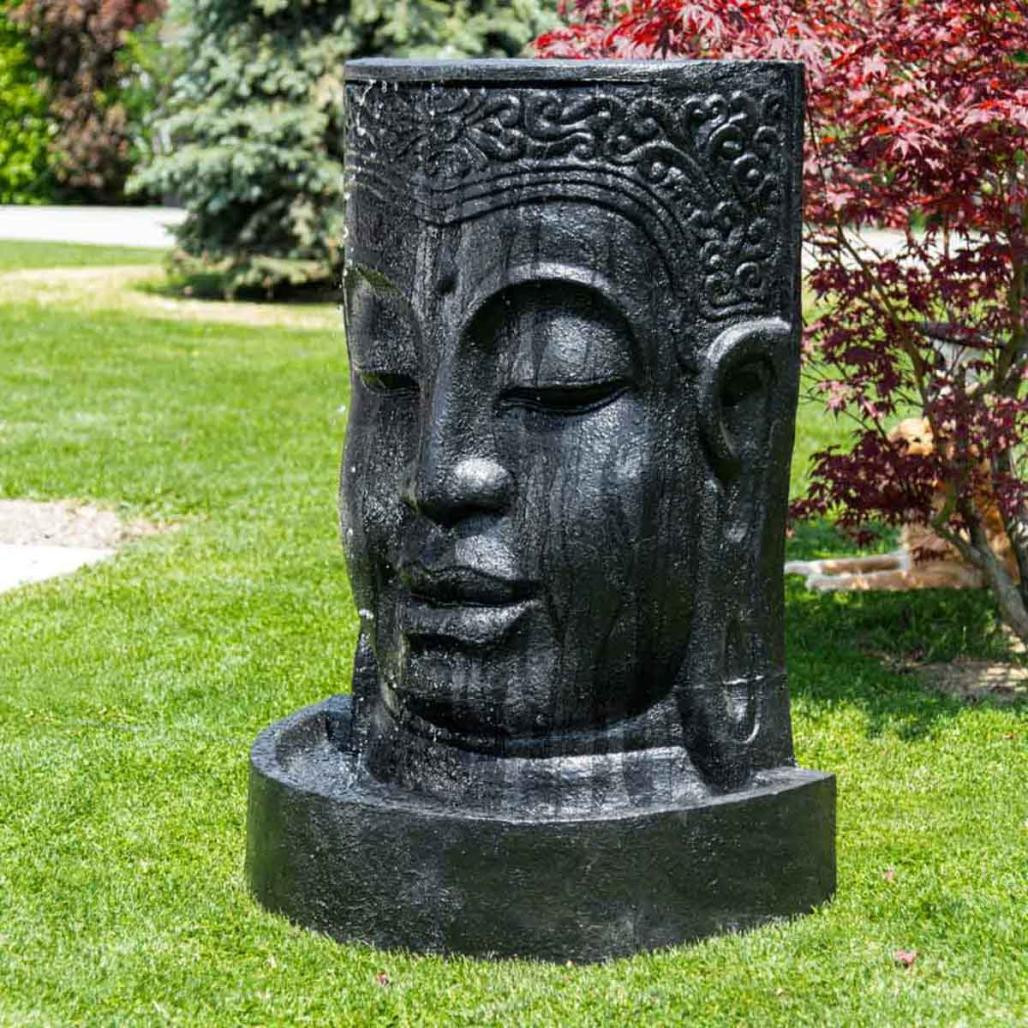 Fuente de jardàn pared de agua rostro de buda 1,20 m negro Fuente de jardàn pared de agua rostro de buda 1,20 m negro