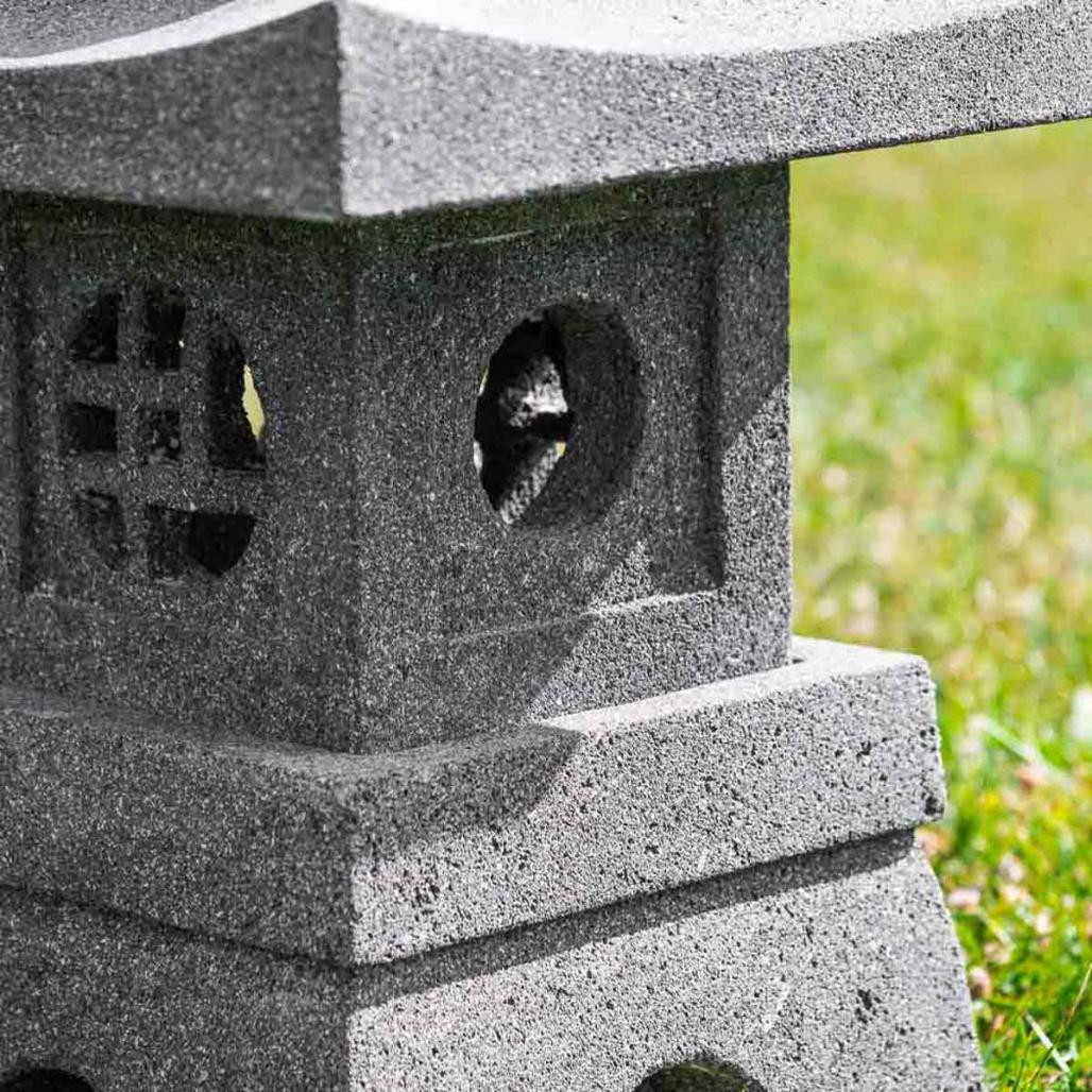 Linterna de jardàn japonés de piedra de lava 55 cm Linterna de jardàn japonés de piedra de lava 55 cm