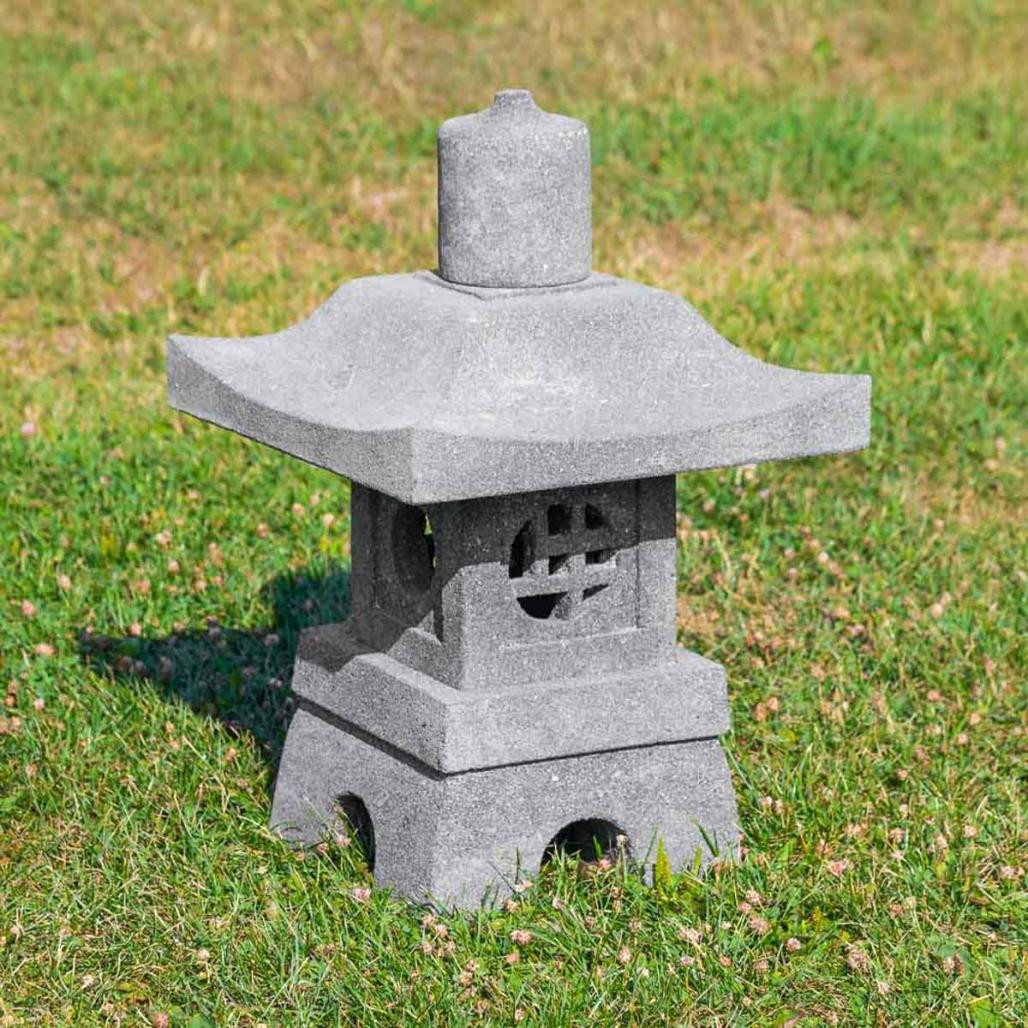 Linterna de jardàn japonés de piedra de lava 55 cm Linterna de jardàn japonés de piedra de lava 55 cm