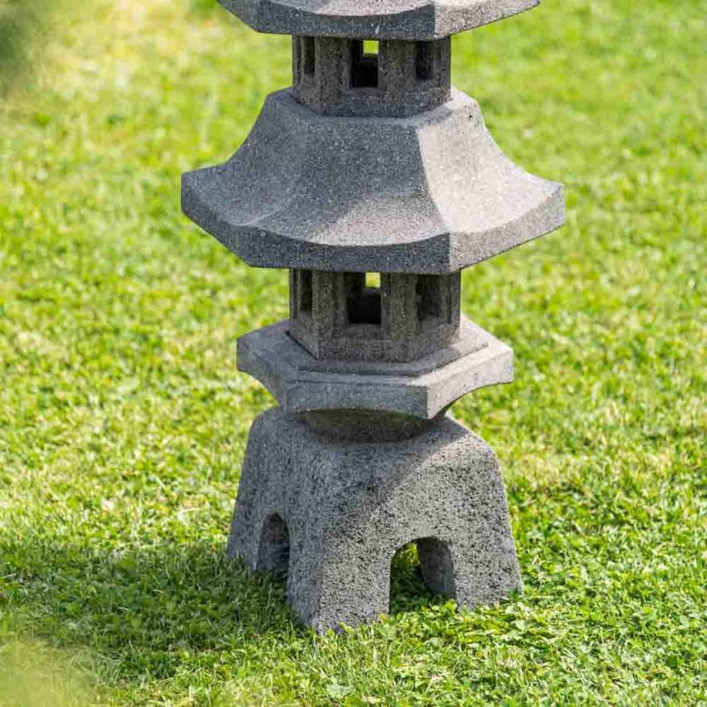 Linterna japonesa pagoda de piedra de lava jardà­n zen 100 cm