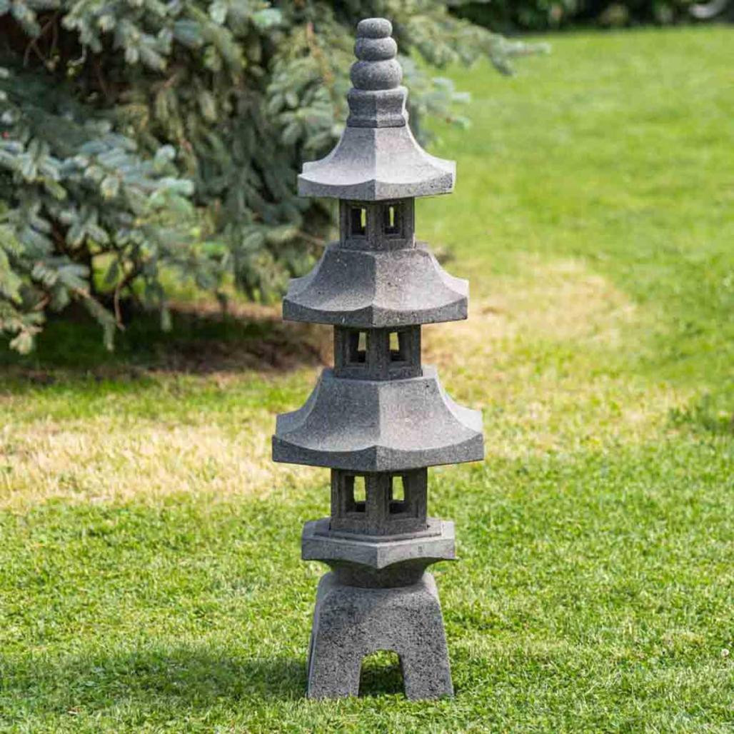 Linterna japonesa pagoda de piedra de lava jardà­n zen 100 cm