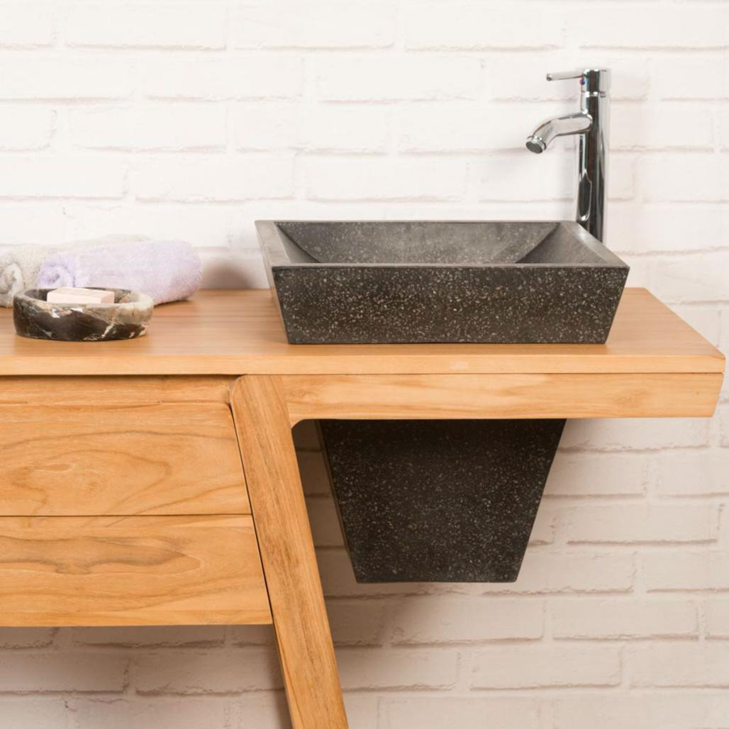 Mueble de baño de teca Khéops 140 cm