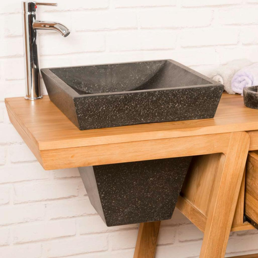 Mueble de baño de teca Khéops 140 cm