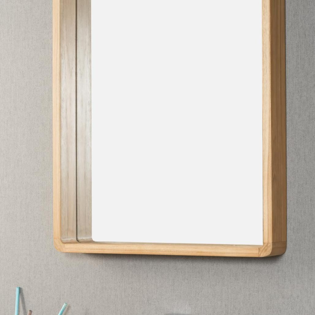 Espejo de cuarto de baño de teca Samba 140 x 65 cm Espejo de cuarto de baño de teca Samba 140 x 65 cm